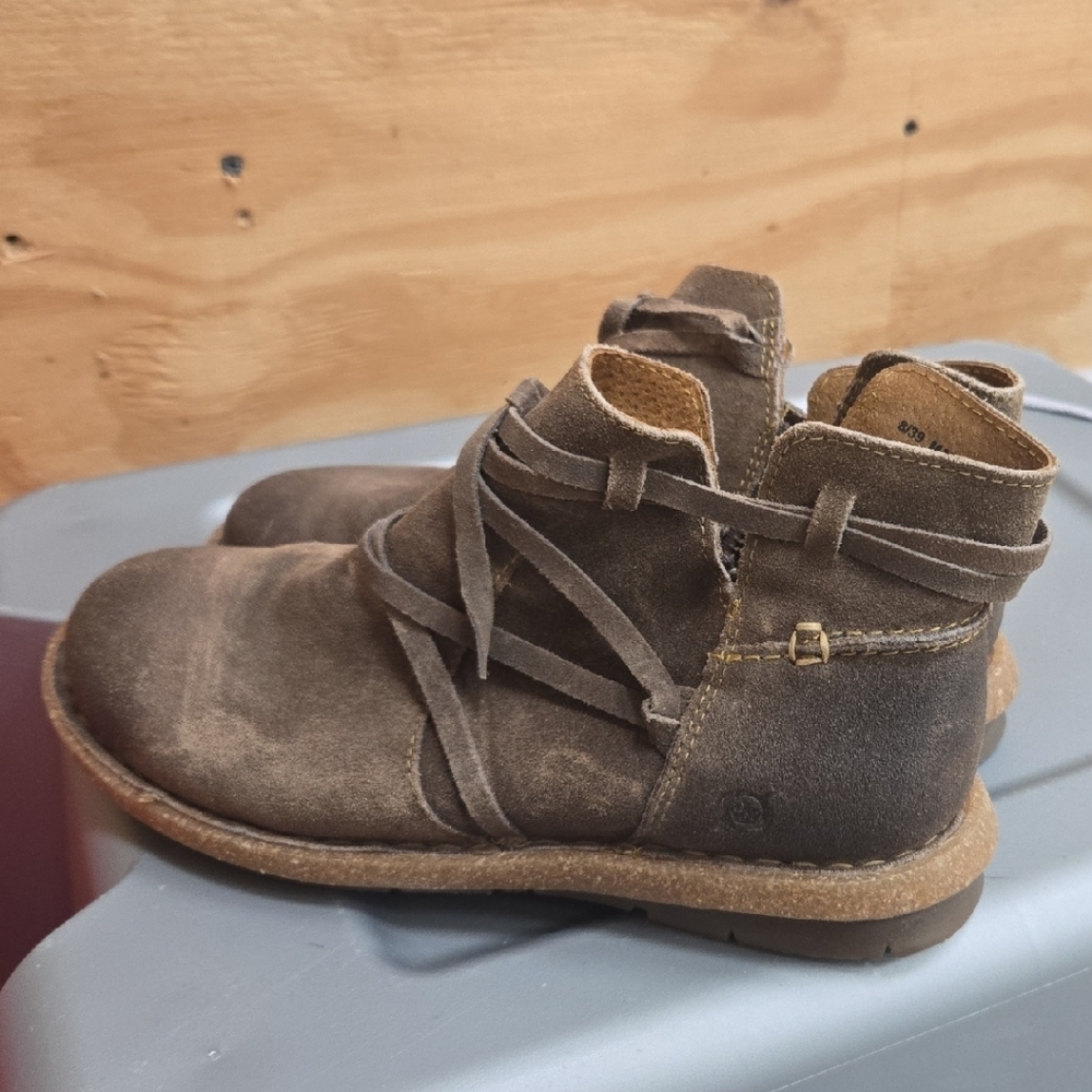 Born Brown Ankle Boots with Suede Finish